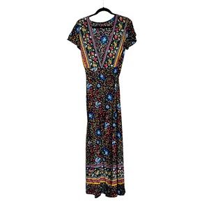 Floral wrap dress. Sexy, cute wrap maxi dress